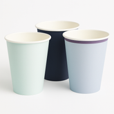 Elegant Blue Paper Cups - 12oz (8ct)